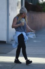 HILARY DUFF Out and About in Los Angeles 02/07/2018