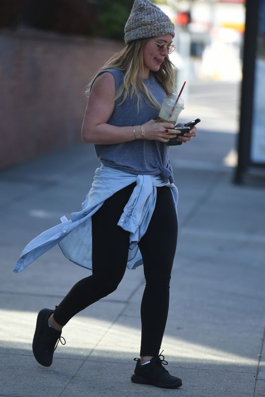 HILARY DUFF Out and About in Los Angeles 02/07/2018