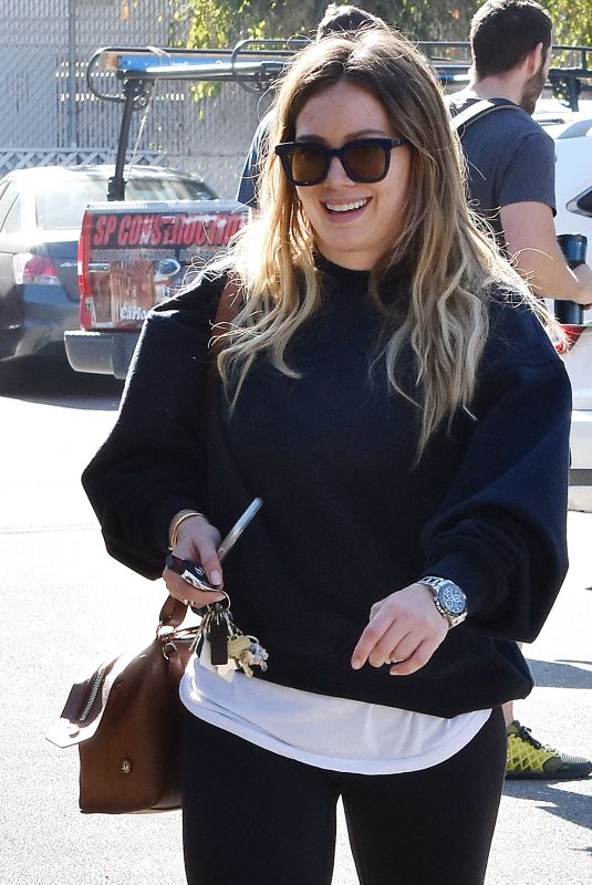 HILARY DUFF Out and About in Los Angeles 02/09/2018