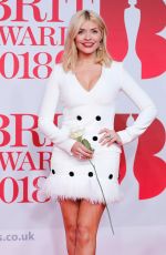 HOLLY WILLOGHBY at Brit Awards 2018 in London 02/21/2018