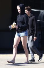 IRELAND BALDWIN in Denim Shorts Out in Malibu 02/20/2018