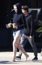 IRELAND BALDWIN in Denim Shorts Out in Malibu 02/20/2018