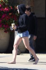 IRELAND BALDWIN in Denim Shorts Out in Malibu 02/20/2018