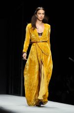 IRINA SHAYK at Bottega Veneta Catwalk at New York Fashion Week 02/09/2018