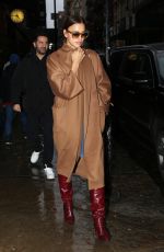 IRINA SHAYK Leaves Her Hotel in New York 02/11/2018