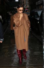 IRINA SHAYK Leaves Her Hotel in New York 02/11/2018