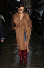 IRINA SHAYK Leaves Her Hotel in New York 02/11/2018