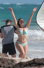 ISKRA LAWRENCE and NINA AGDAL in Bathing Suit on the Set of Aerie Photoshoot in Tulum 02/21/2018
