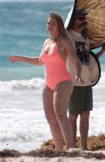 ISKRA LAWRENCE and NINA AGDAL in Bathing Suit on the Set of Aerie Photoshoot in Tulum 02/21/2018