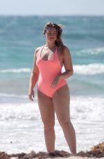 ISKRA LAWRENCE and NINA AGDAL in Bathing Suit on the Set of Aerie Photoshoot in Tulum 02/21/2018