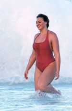 ISKRA LAWRENCE in Swimsuit at a Beach in Tulum 02/21/2018