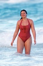 ISKRA LAWRENCE in Swimsuit at a Beach in Tulum 02/21/2018