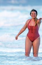 ISKRA LAWRENCE in Swimsuit at a Beach in Tulum 02/21/2018