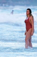ISKRA LAWRENCE in Swimsuit at a Beach in Tulum 02/21/2018