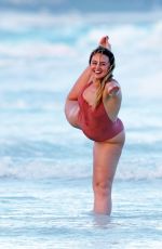 ISKRA LAWRENCE in Swimsuit at a Beach in Tulum 02/21/2018