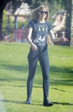JAIME KING at a Park in Beverly Hills 02/04/2018
