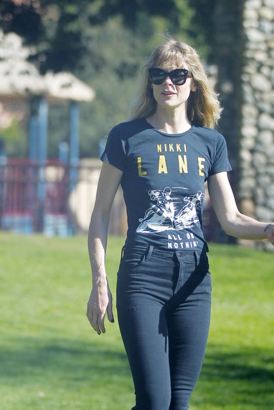 JAIME KING at a Park in Beverly Hills 02/04/2018