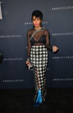 JANELLE MONAE at Annihilation Premiere in Los Angeles 02/13/2018