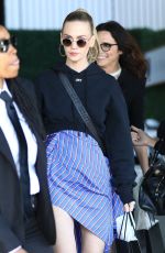 JANUARY JONES Leaves CFDA Luncheon at Chateau Marmont in Los Angeles 02/20/2018