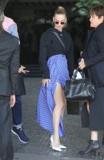 JANUARY JONES Leaves CFDA Luncheon at Chateau Marmont in Los Angeles 02/20/2018