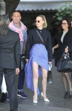 JANUARY JONES Leaves CFDA Luncheon at Chateau Marmont in Los Angeles 02/20/2018