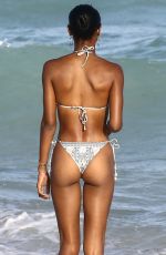 JASMINE TOOKES in Bikini on the Beach in Miami 02/20/2018