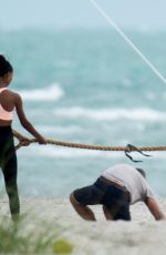 JASMINE TOOKES and JOSEPHINE SKRIVER at a VS Photoshoot in Miami 02/19/2018