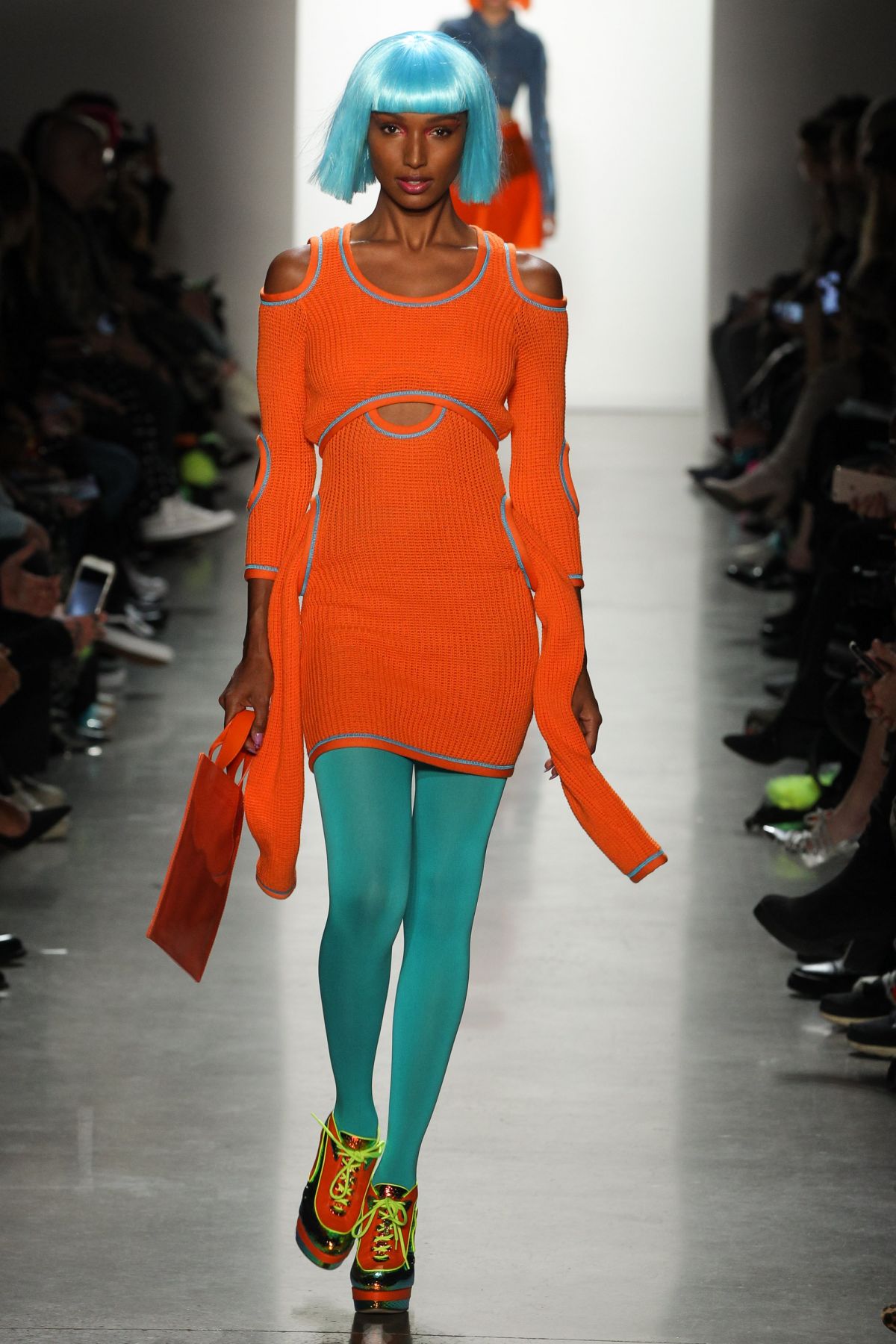 JASMINE TOOKES on the Runway of Jeremy Scott Fashion Show in New York ...