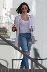 JENNA DEWAN in Ripped Jeans Out in Beverly Hills 02/19/2018