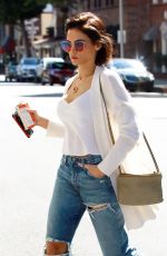 JENNA DEWAN in Ripped Jeans Out in Beverly Hills 02/19/2018