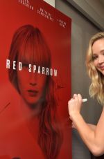 JENNIFER LAWRENCE at Red Sparrow Luncheon at Cafe Milano in Washington 02/16/2018