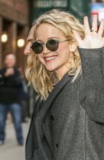 JENNIFER LAWRENCE Leaves Ed Sullivan Theater in New York 02/26/2018