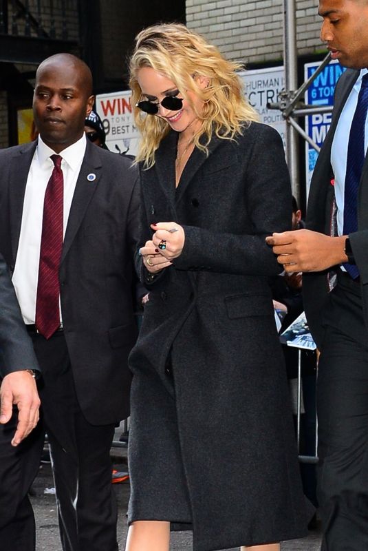 JENNIFER LAWRENCE Leaves Ed Sullivan Theater in New York 02/26/2018