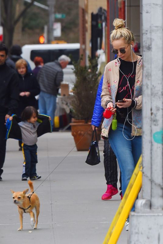JENNIFER LAWRENCE Out with Her Dog in New York 02/24/2018