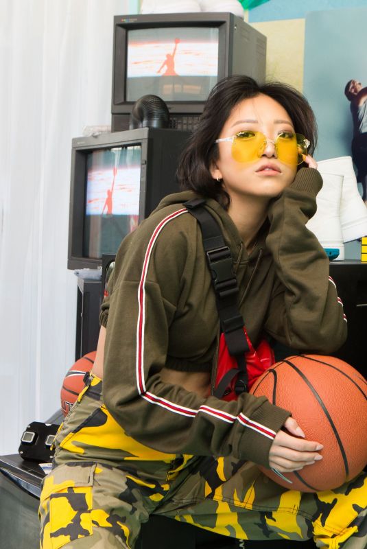 JENNIFER MUN at Revolve x Nike 1s Reimagined Pop-up Event in Los Angeles 02/16/2018