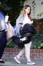 JESSICA ALBA Leaves a Friends House in Los Angeles 02/20/2018