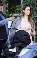 JESSICA ALBA Leaves a Friends House in Los Angeles 02/20/2018