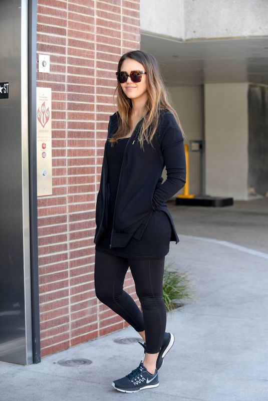 JESSICA ALBA Out for Lunch in Century City 02/12/2018