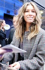 JESSICA BIEL Arrives at Good Morning America in New York 02/12/2018