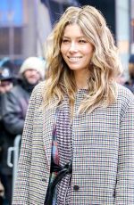 JESSICA BIEL Arrives at Good Morning America in New York 02/12/2018