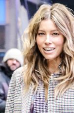 JESSICA BIEL Arrives at Good Morning America in New York 02/12/2018