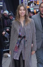 JESSICA BIEL Arrives at Good Morning America in New York 02/12/2018