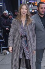 JESSICA BIEL Arrives at Good Morning America in New York 02/12/2018