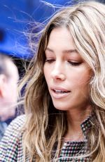 JESSICA BIEL Arrives at Good Morning America in New York 02/12/2018