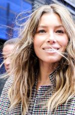 JESSICA BIEL Arrives at Good Morning America in New York 02/12/2018