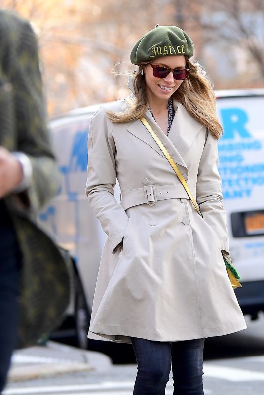 JESSICA BIEL Out and About in New York 02/20/2018