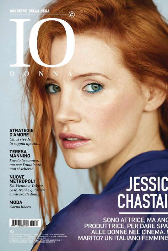 JESSICA CHASTAIN in Io Donna Del Corriere Della Sera, February 2018 Issue
