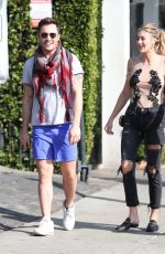 JESSICA SERFATY and Ed Westwick Out for Lunch in West Hollywood 02/01/2018