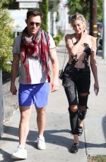 JESSICA SERFATY and Ed Westwick Out for Lunch in West Hollywood 02/01/2018
