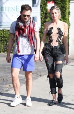 JESSICA SERFATY and Ed Westwick Out for Lunch in West Hollywood 02/01/2018